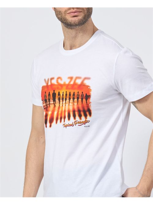 T-shirt en coton pour homme Yes Zee YES ZEE | T727-SG040107